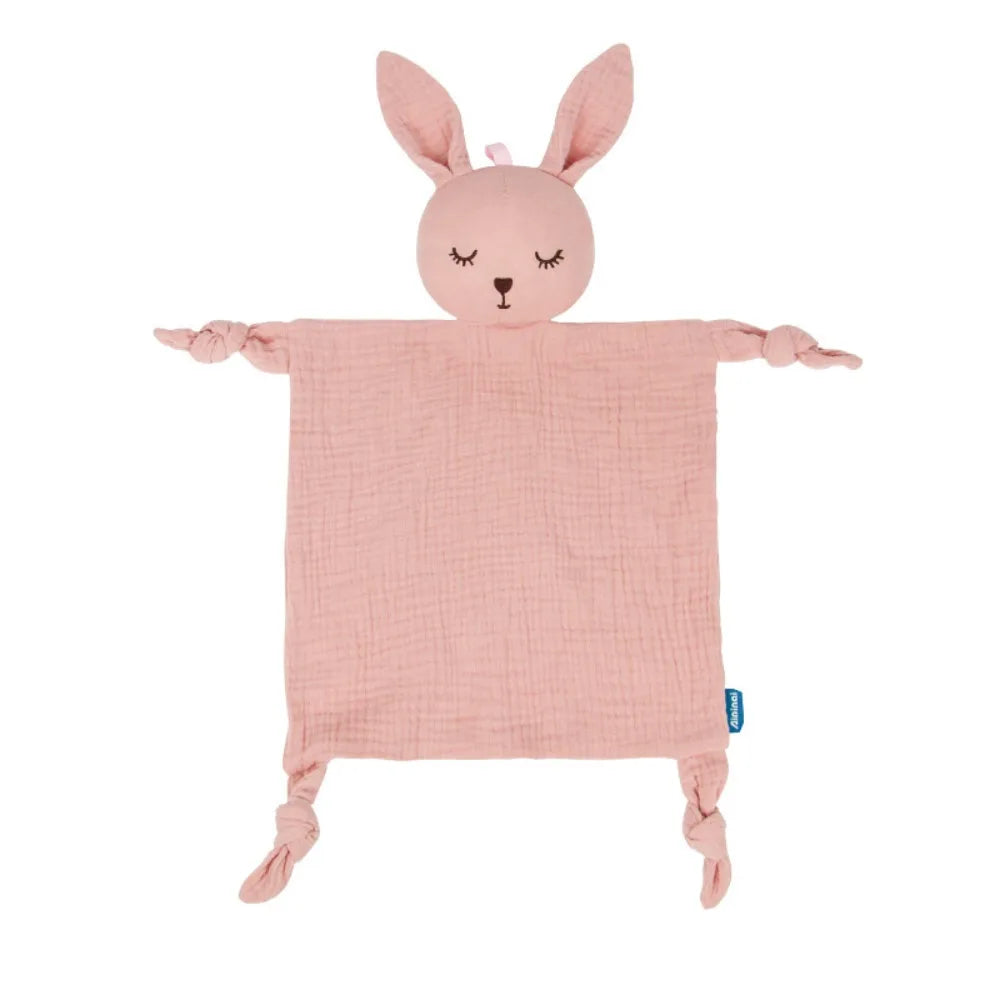 Cute Soft Baby Cotton Gauze Blanket Rabbit Ears Sensory Toy Soothe Appease Towel Cute Doll Cartoon Handkerchief Kids Sleep