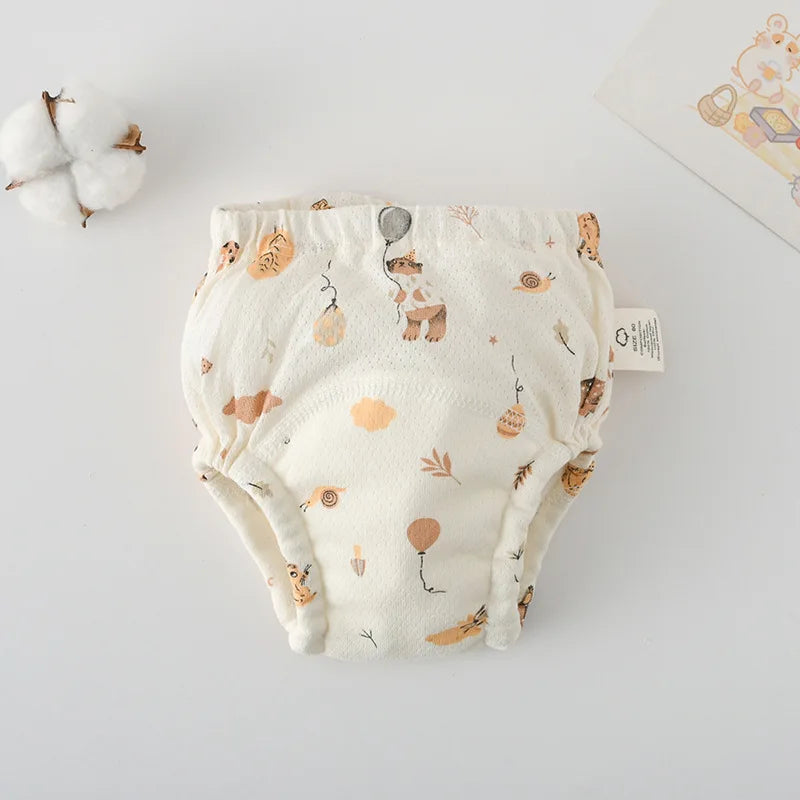 Soft Baby Waterproof Reusable Training Pants Cotton Gauze Baby Diaper Infant Shorts Nappies Panties Changing Underwear Cloth New