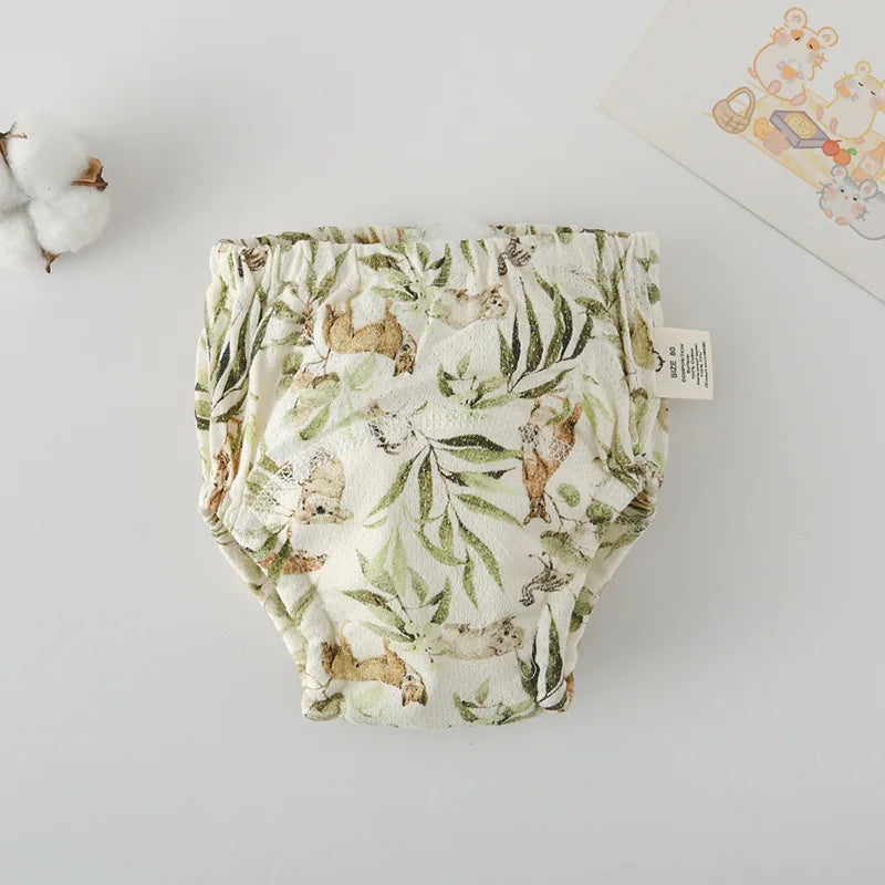 Soft Baby Waterproof Reusable Training Pants Cotton Gauze Baby Diaper Infant Shorts Nappies Panties Changing Underwear Cloth New
