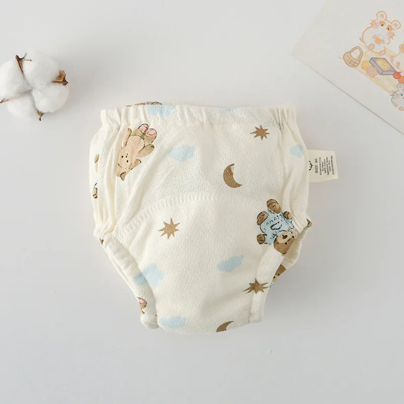 Soft Baby Waterproof Reusable Training Pants Cotton Gauze Baby Diaper Infant Shorts Nappies Panties Changing Underwear Cloth New