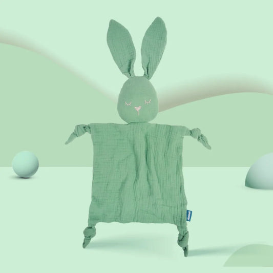 Cute Soft Baby Cotton Gauze Blanket Rabbit Ears Sensory Toy Soothe Appease Towel Cute Doll Cartoon Handkerchief Kids Sleep