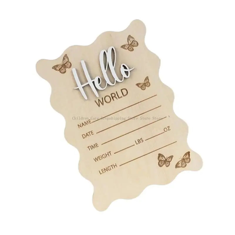 Newborns Record Photo Accessories Baby Announcement Board for Monthly Growth