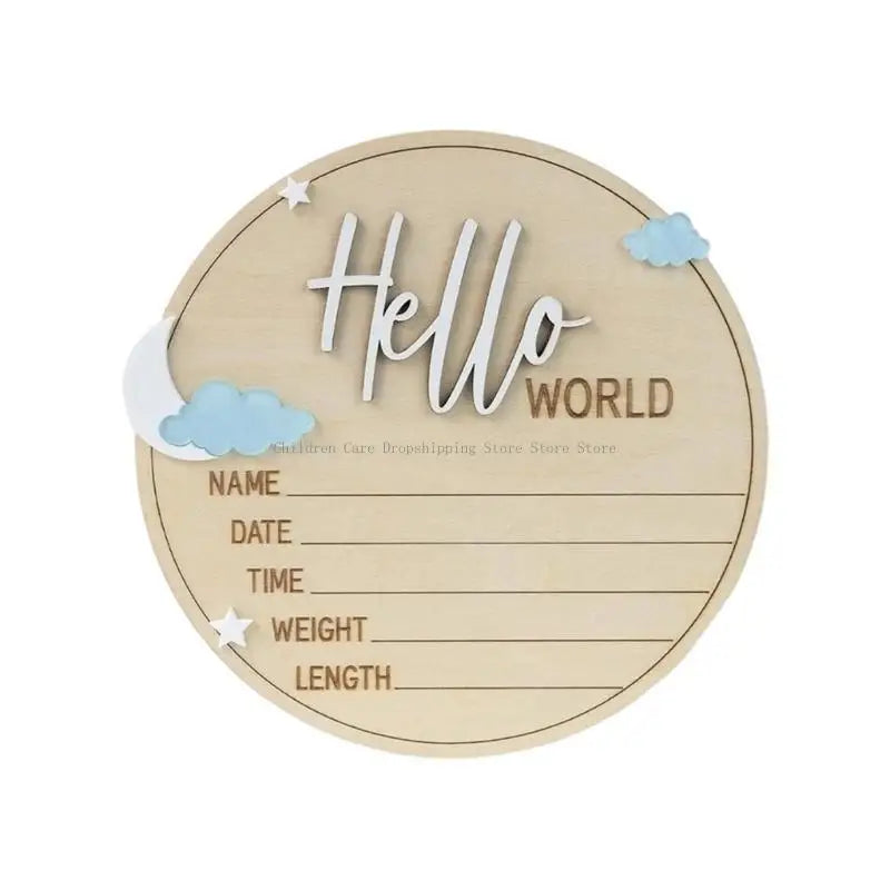 Newborns Record Photo Accessories Baby Announcement Board for Monthly Growth