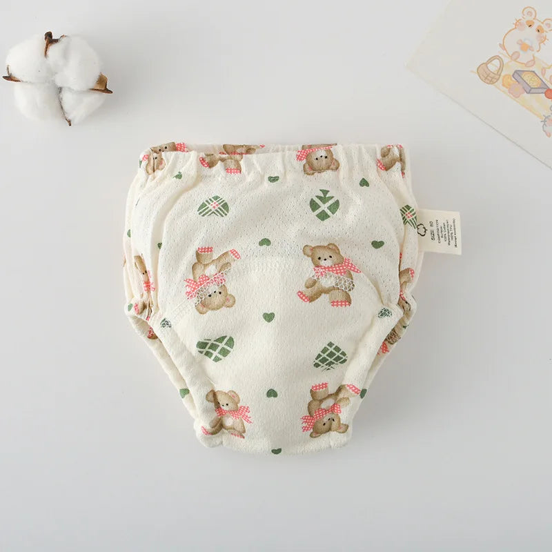 Soft Baby Waterproof Reusable Training Pants Cotton Gauze Baby Diaper Infant Shorts Nappies Panties Changing Underwear Cloth New