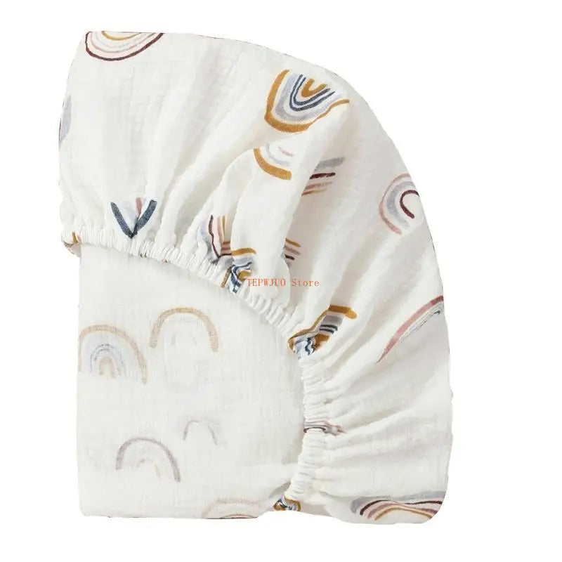 U50F Baby Fitted Crib Sheets Mattress Protectors Cover Protective Sleeve Infant Toddlers Boys Girls Bedding Stuff Essential