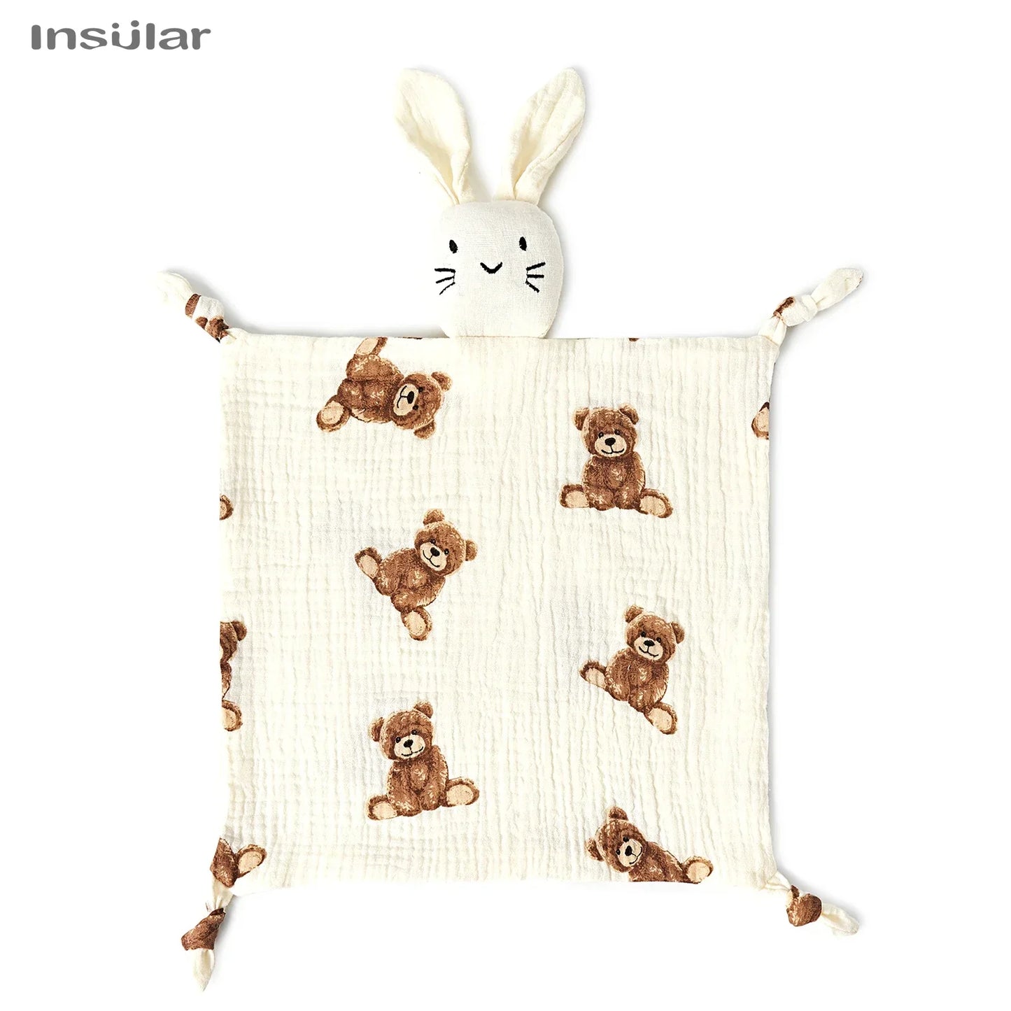 Baby Soothing Towel Soft Rabbit Doll Cotton Teether Infant Comfort Sleeping Nursing Cuddling Blanket Toys Appease Towel Baby Toy