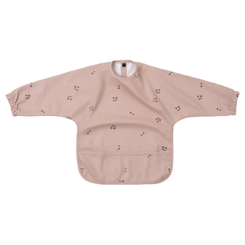 Infant Feeding Bibs Waterproof Long Sleeve Kids Apron with Pocket Toddler Burp Cloth Boys Girls Anti-dirty Art Smock Baby Stuff
