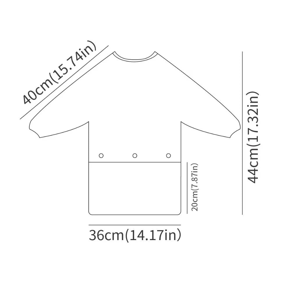 Breathable Baby Bib Waterproof Adjustable Straps Long Sleeve Weaning Bib Spill-Proof Machine Washable Baby Feeding Bibs