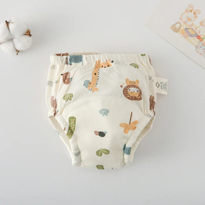 Soft Baby Waterproof Reusable Training Pants Cotton Gauze Baby Diaper Infant Shorts Nappies Panties Changing Underwear Cloth New