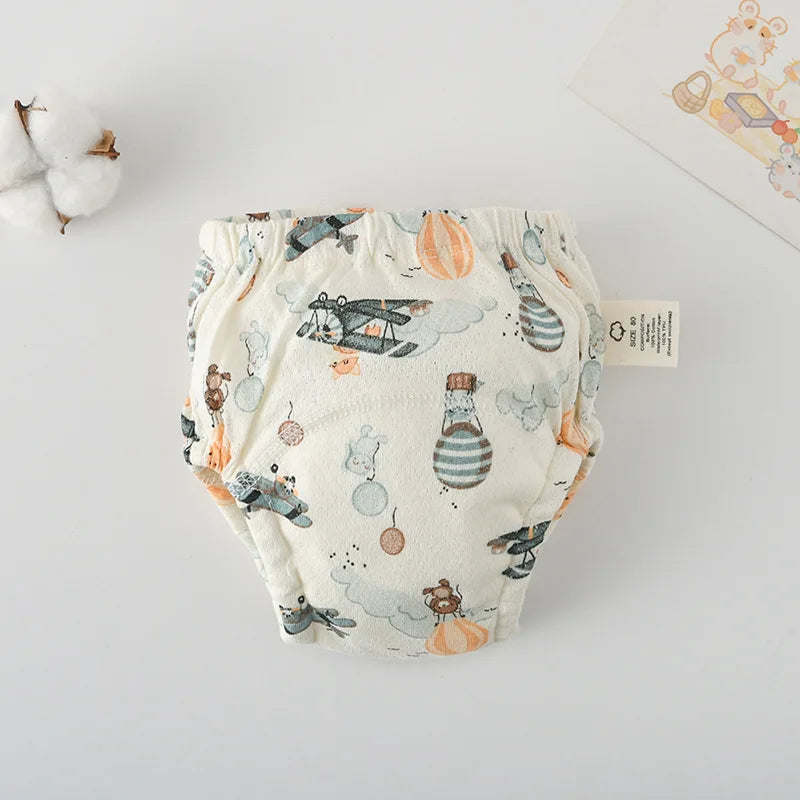 Soft Baby Waterproof Reusable Training Pants Cotton Gauze Baby Diaper Infant Shorts Nappies Panties Changing Underwear Cloth New