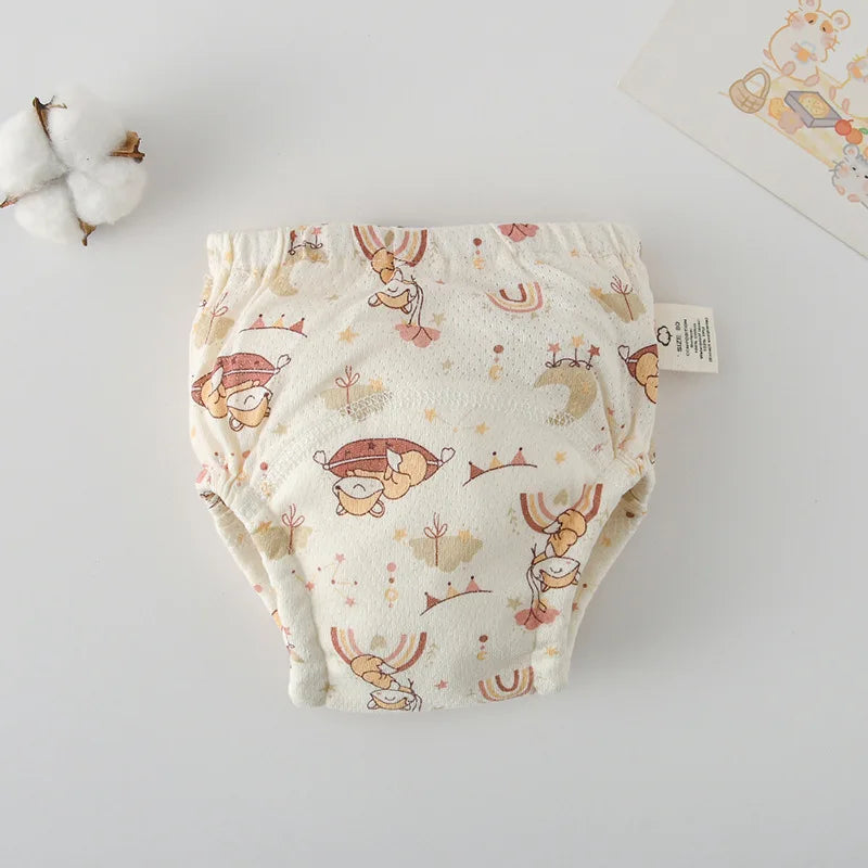 Soft Baby Waterproof Reusable Training Pants Cotton Gauze Baby Diaper Infant Shorts Nappies Panties Changing Underwear Cloth New