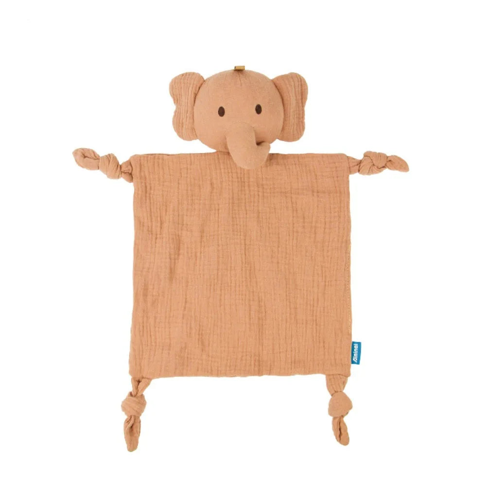 Cute Soft Baby Cotton Gauze Blanket Rabbit Ears Sensory Toy Soothe Appease Towel Cute Doll Cartoon Handkerchief Kids Sleep
