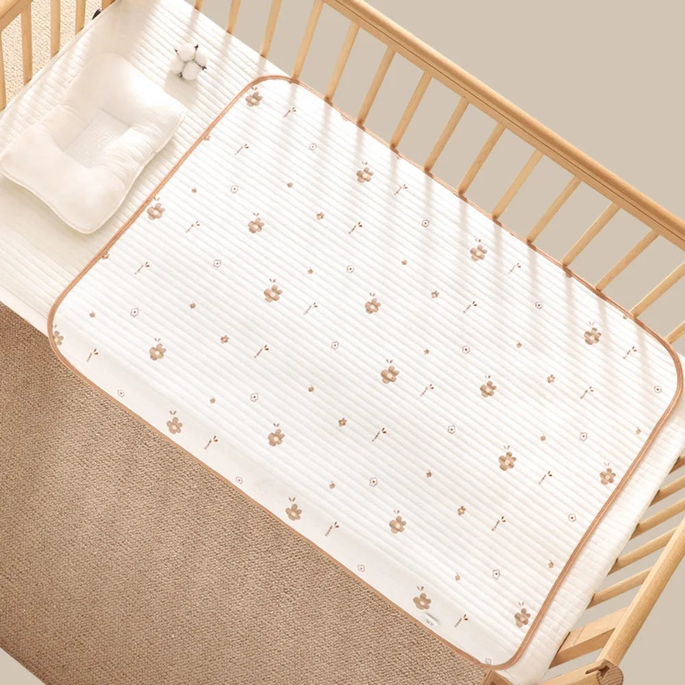 Waterproof Mat Infant Diaper Mat Breathable Pure Cotton Baby Nappy Toddler Changing Table Physiological Period Mat Changing Pad
