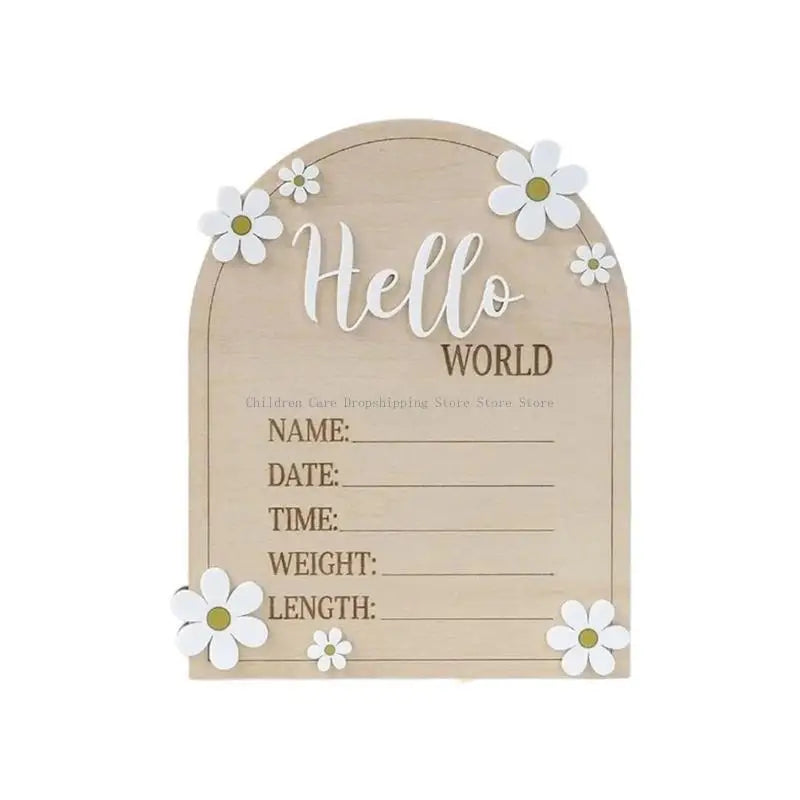 Newborns Record Photo Accessories Baby Announcement Board for Monthly Growth